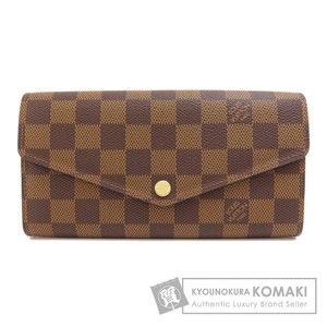 Louis Vuitton Brown Ebene Portefeuille Damier Sarah Canvas Long Wallet